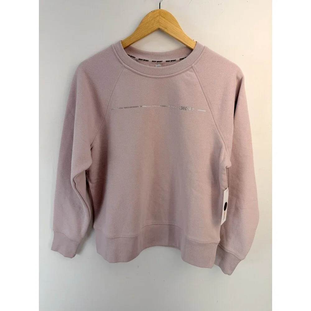 DKNY Sport Sweater Women's Size S Purple Spell Out Logo - Picture 3 of 14
